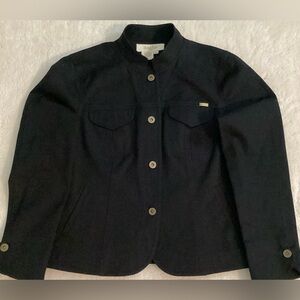 NEW Vintage Peck & Peck Women's Blazer Black 8 Petite Career Jacket